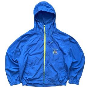 Vintage 90s Nautica Offshore Race Sailing Jacket Size L Nylon Blue Retro Baggy